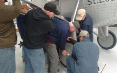 How Many WOTN Volunteers Does it Take to Put a Wheel on the Spirit of St. Louis?