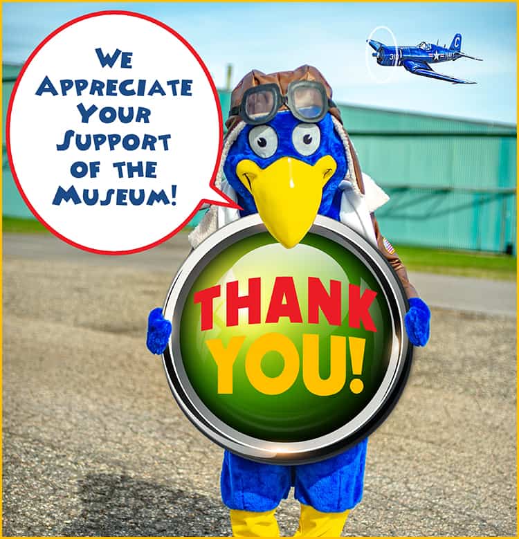 Thank you for your order graphic depicting Buzz the mascot!