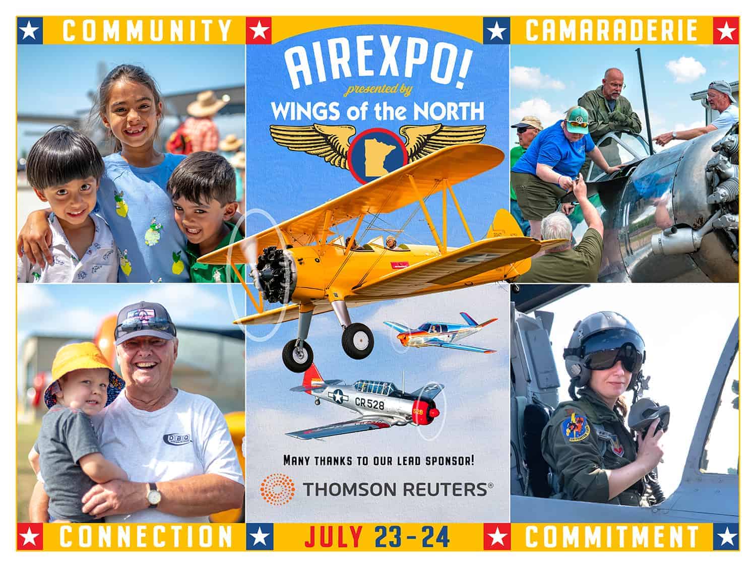 Poster for AirExpo2022 presented by Wings of the North